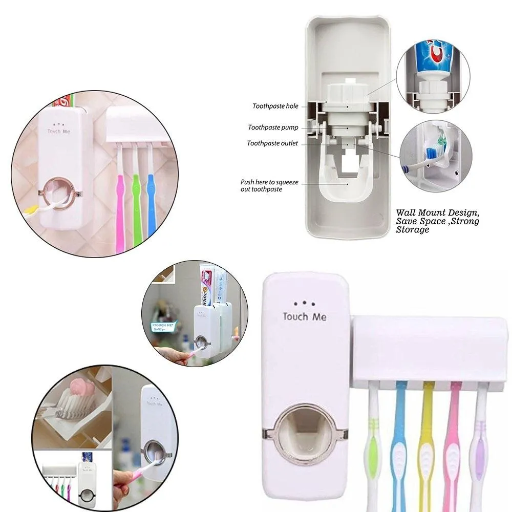 0174 Toothpaste Dispenser & Tooth Brush Holder