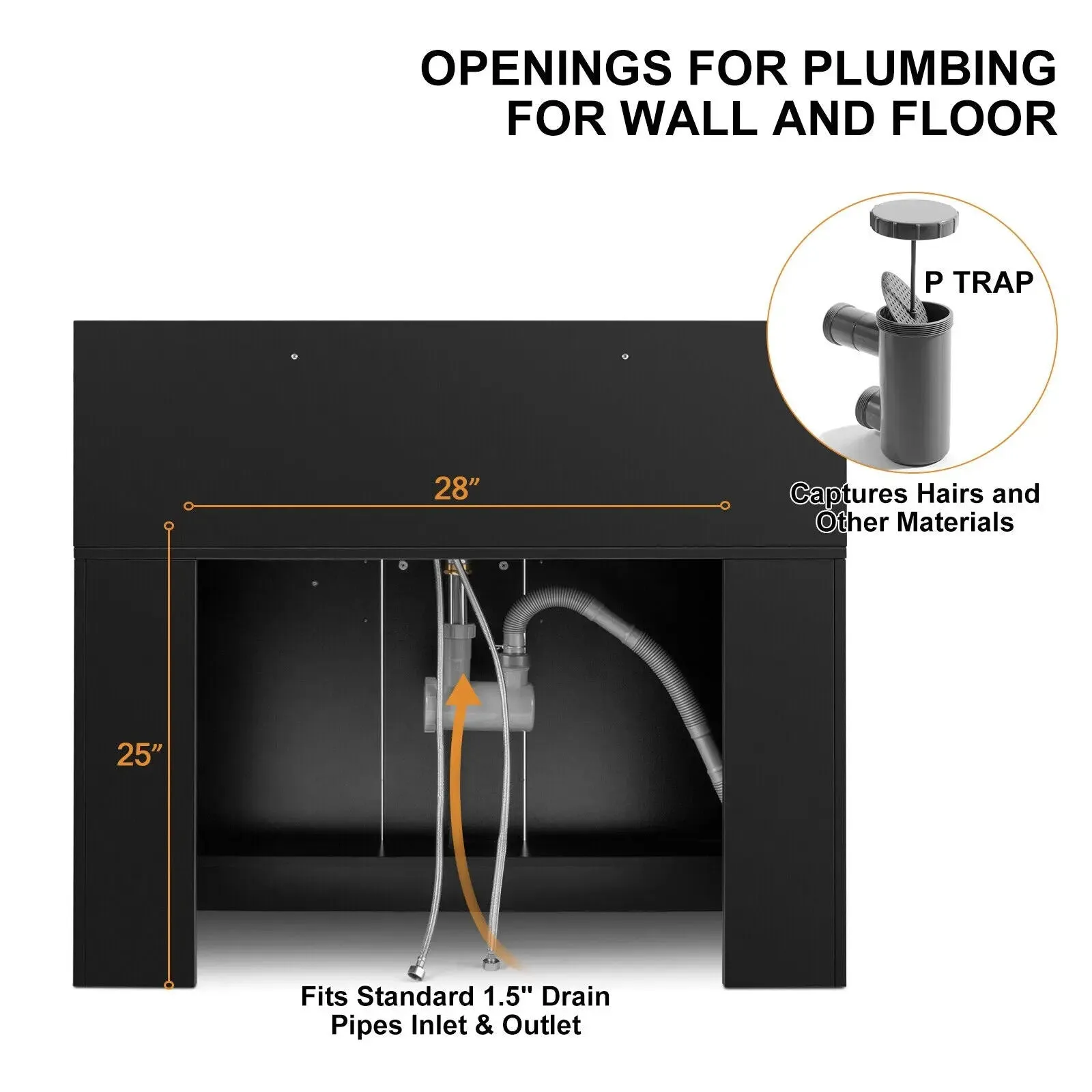 #10093 Shampoo Station Backwash Sink with USB, 110V Outlets （bundle）