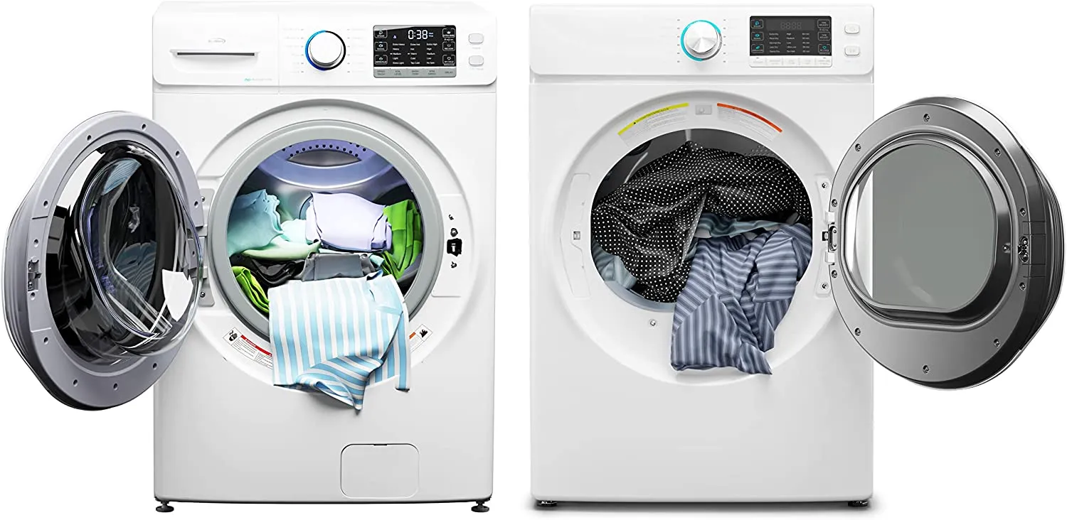 2 in 1 Front Load Washer and Dryer Combo, 2.7 Cu. Ft., RV, 16 Wash and 4 Dry Cycles, Compact Space Saver