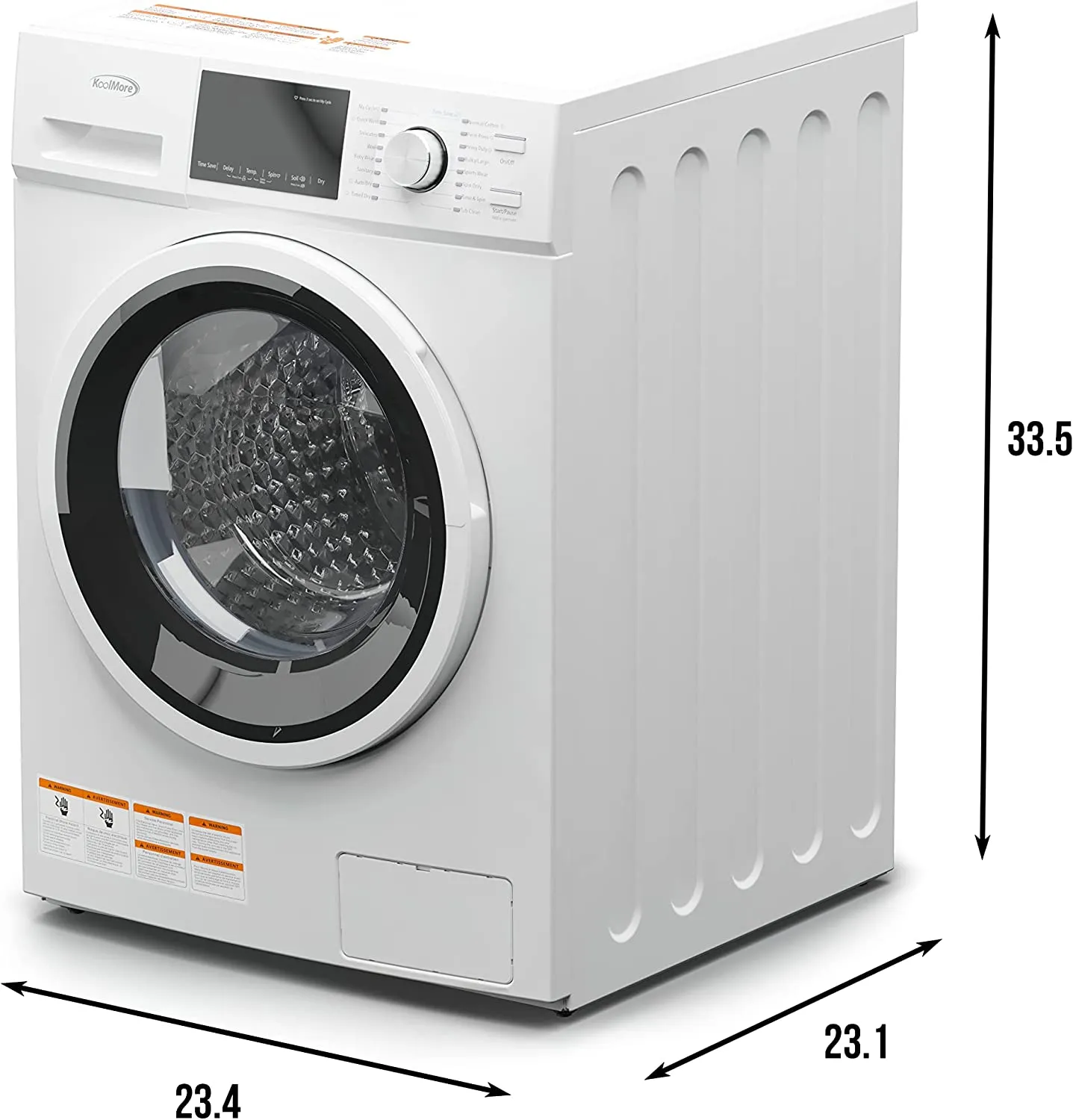 2 in 1 Front Load Washer and Dryer Combo, 2.7 Cu. Ft., RV, 16 Wash and 4 Dry Cycles, Compact Space Saver