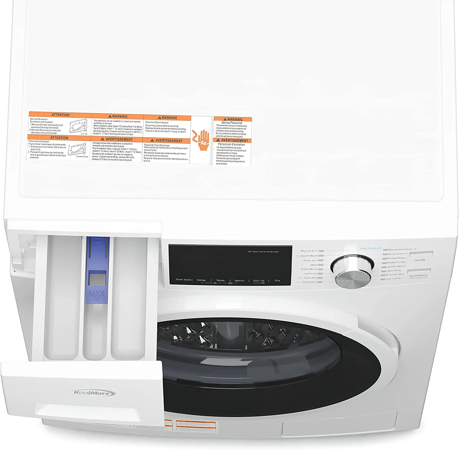 2 in 1 Front Load Washer and Dryer Combo, 2.7 Cu. Ft., RV, 16 Wash and 4 Dry Cycles, Compact Space Saver