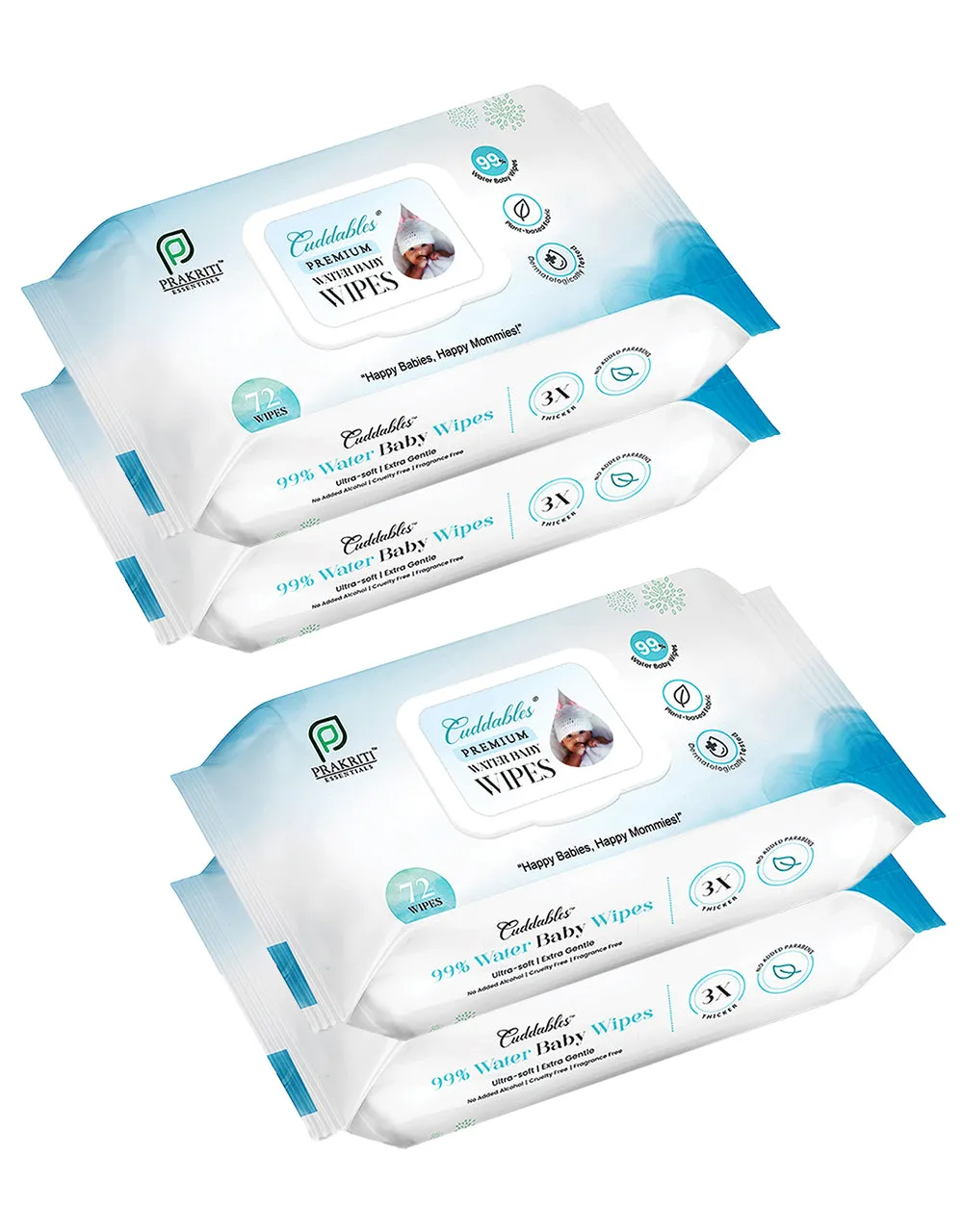 99% Pure Water Baby Wipes | Buy More Save More | 72 Wipes/Packet