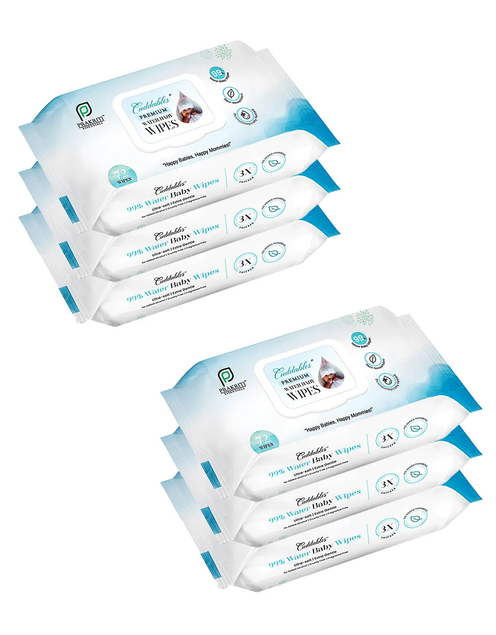 99% Pure Water Baby Wipes | Buy More Save More | 72 Wipes/Packet