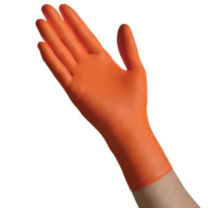 Ambitex 12" Extended Cuff Orange Nitrile Gloves (6 mil) | Industrial Grade | Case of 1000