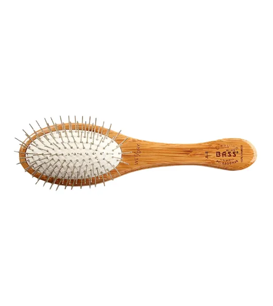 Bass Style & Detangle Pet Brush (Striped or Dark Finish)