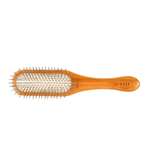 Bass Style & Detangle Pet Brush (Striped or Dark Finish)