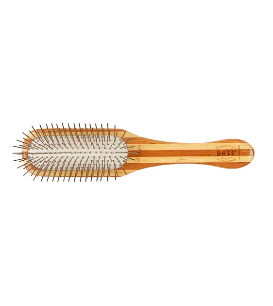 Bass Style & Detangle Pet Brush (Striped or Dark Finish)