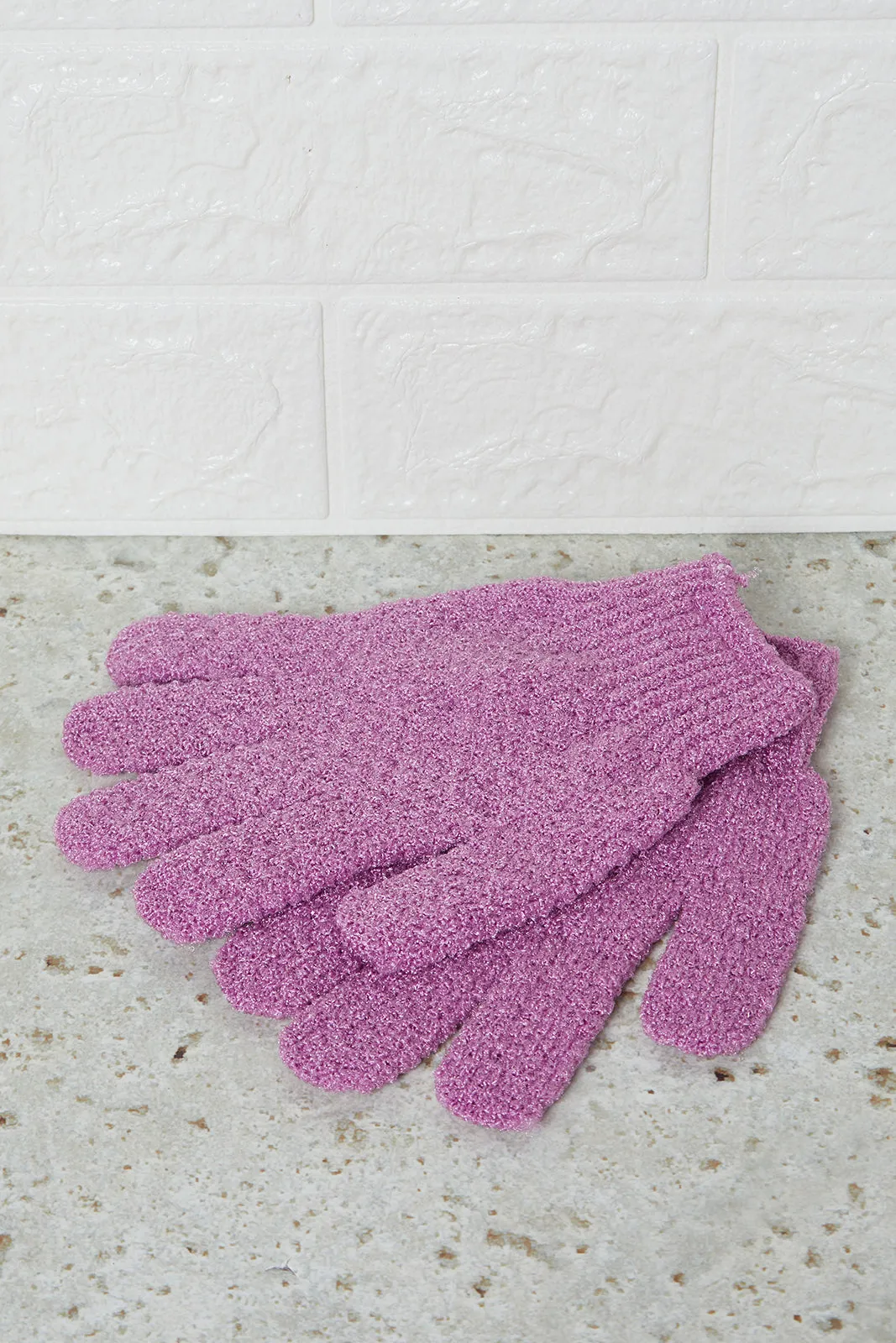 Blue And Purple Shower Gloves (2 Pairs)