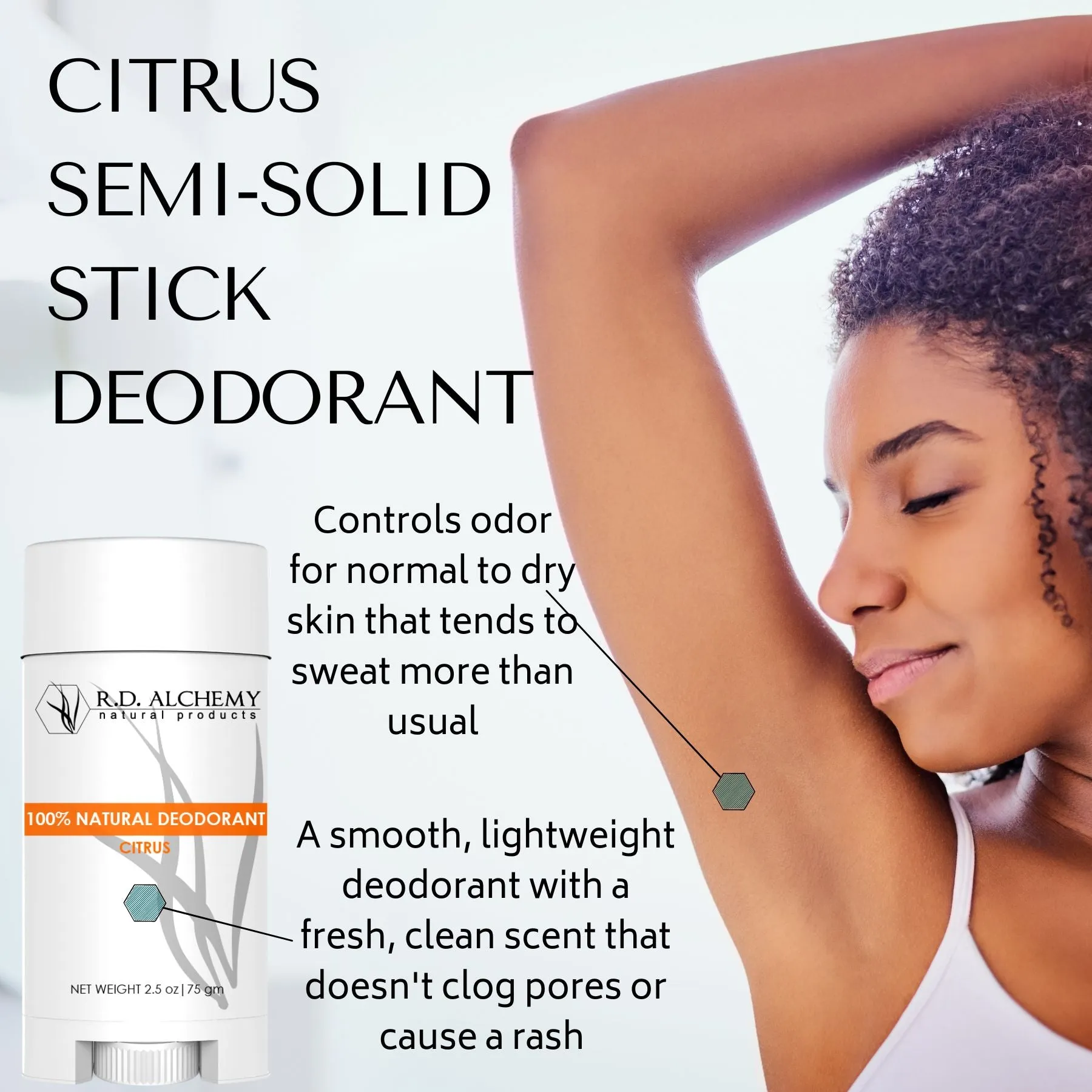 Citrus Semi-Solid Stick Deodorant