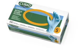 CURAD Textured Nitrile Exam Gloves, Small (case of 1500)