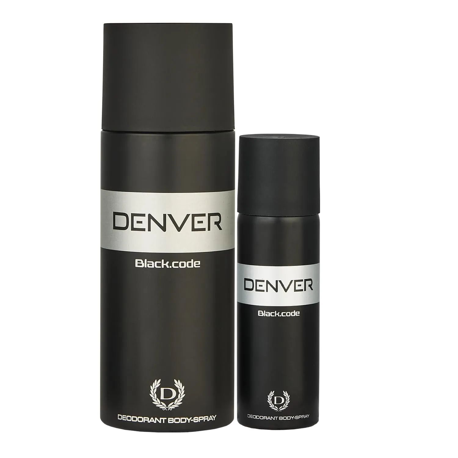 DENVER Black Code Deo - 150ML & Black Code Nano - 50ML - Combo Set of 2 | Long Lasting Deodorant Body Spray - For Men