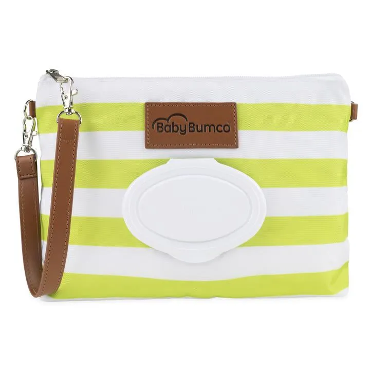 Diaper Clutch | Green   White