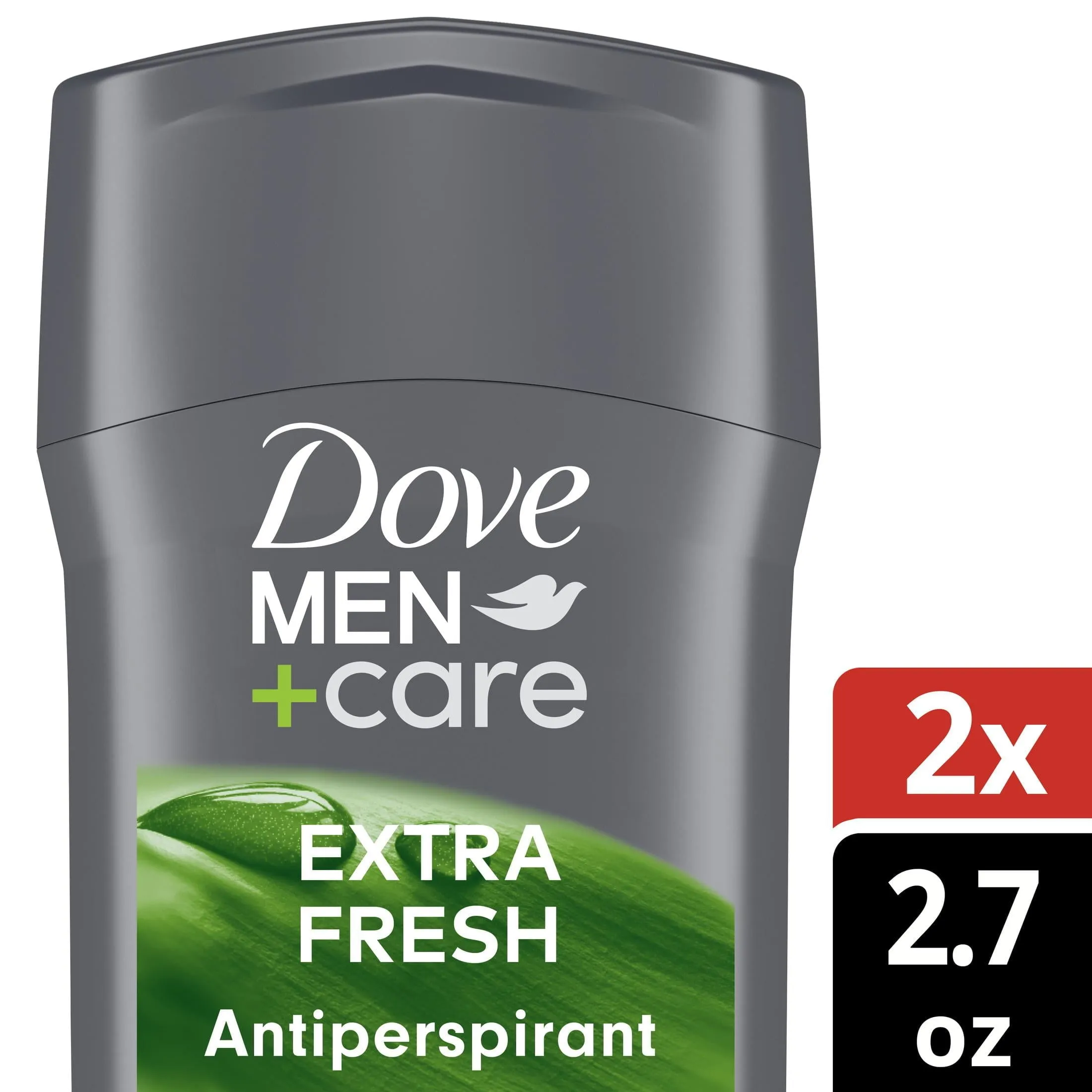 Dove Men Care Extra Fresh Antiperspirant Deodorant Stick Twin Pack, Citrus, 2.7 oz