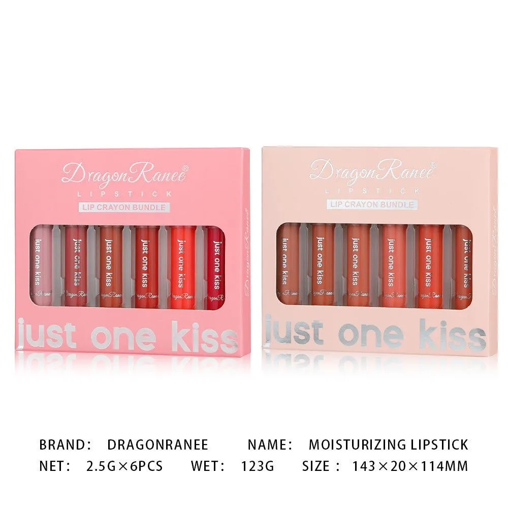 DRAGON RANEE Just One Kiss Long lasting matte lipstick set 2.5g*6PC - DR103