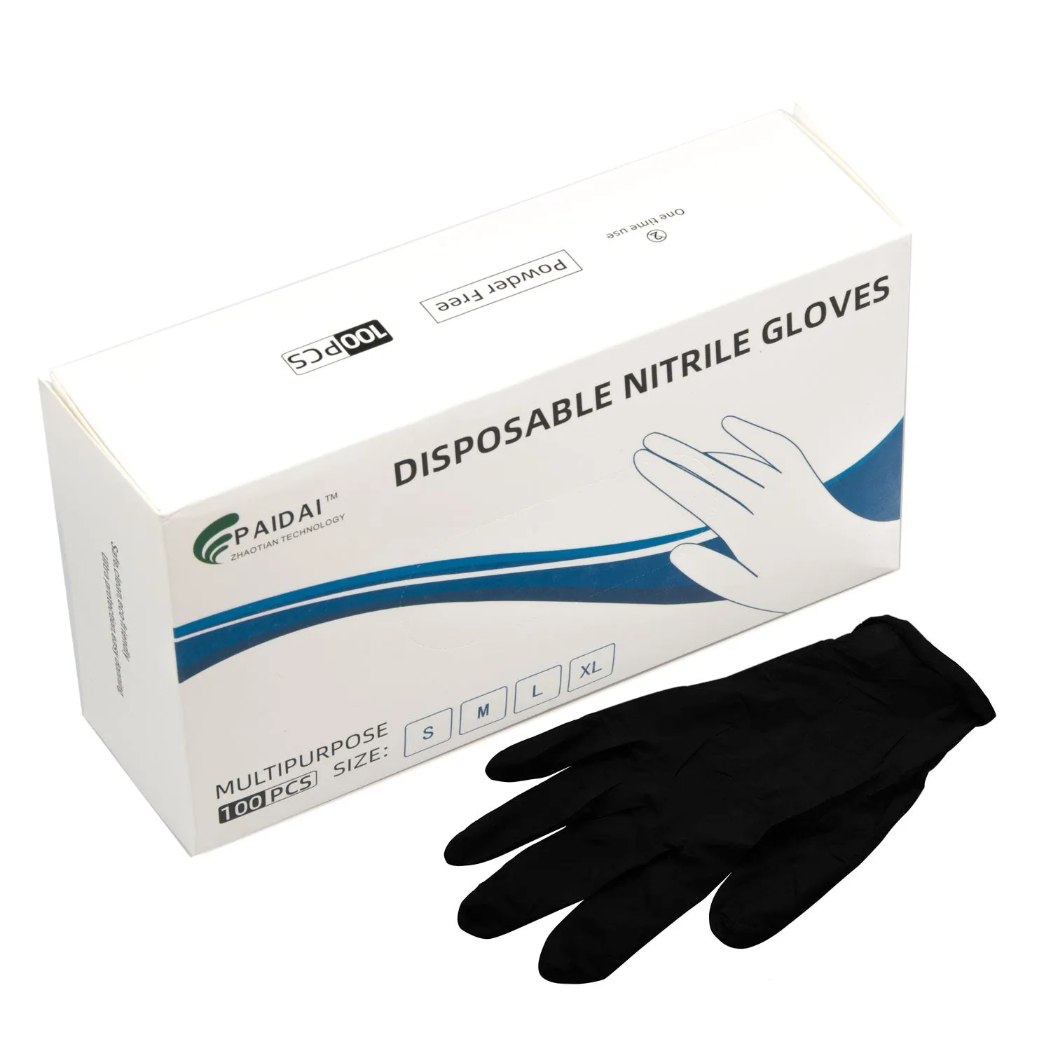 Extra-Thick Nitrile Gloves, Textured Grip, Large, Box of 100