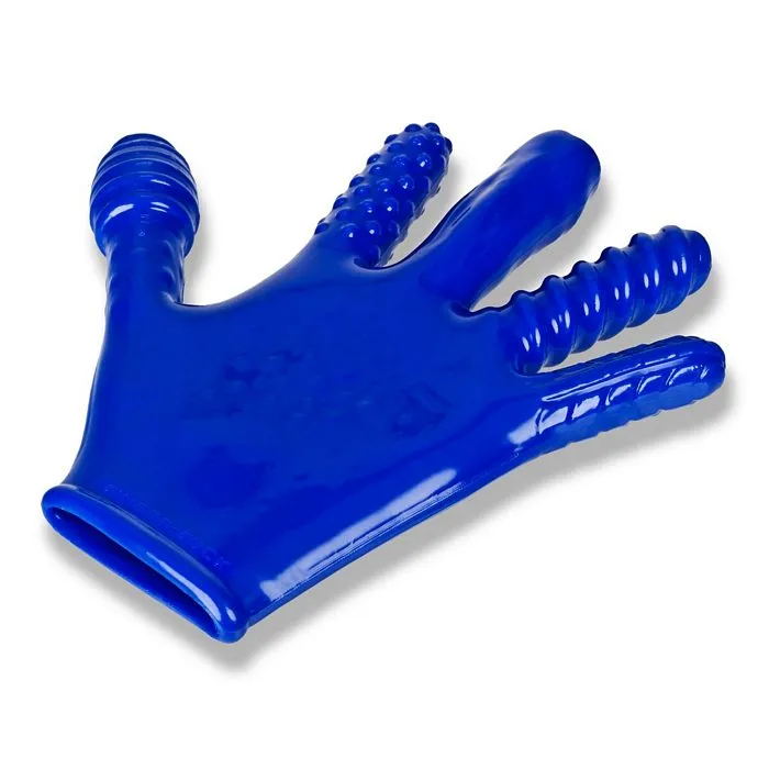 Finger Fuck Textured Glove Oxballs Police Blue