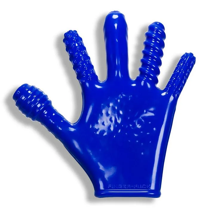 Finger Fuck Textured Glove Oxballs Police Blue