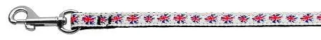 Graffiti Union Jack(UK Flag) Nylon Ribbon Leash 3-8 wide 6ft Long