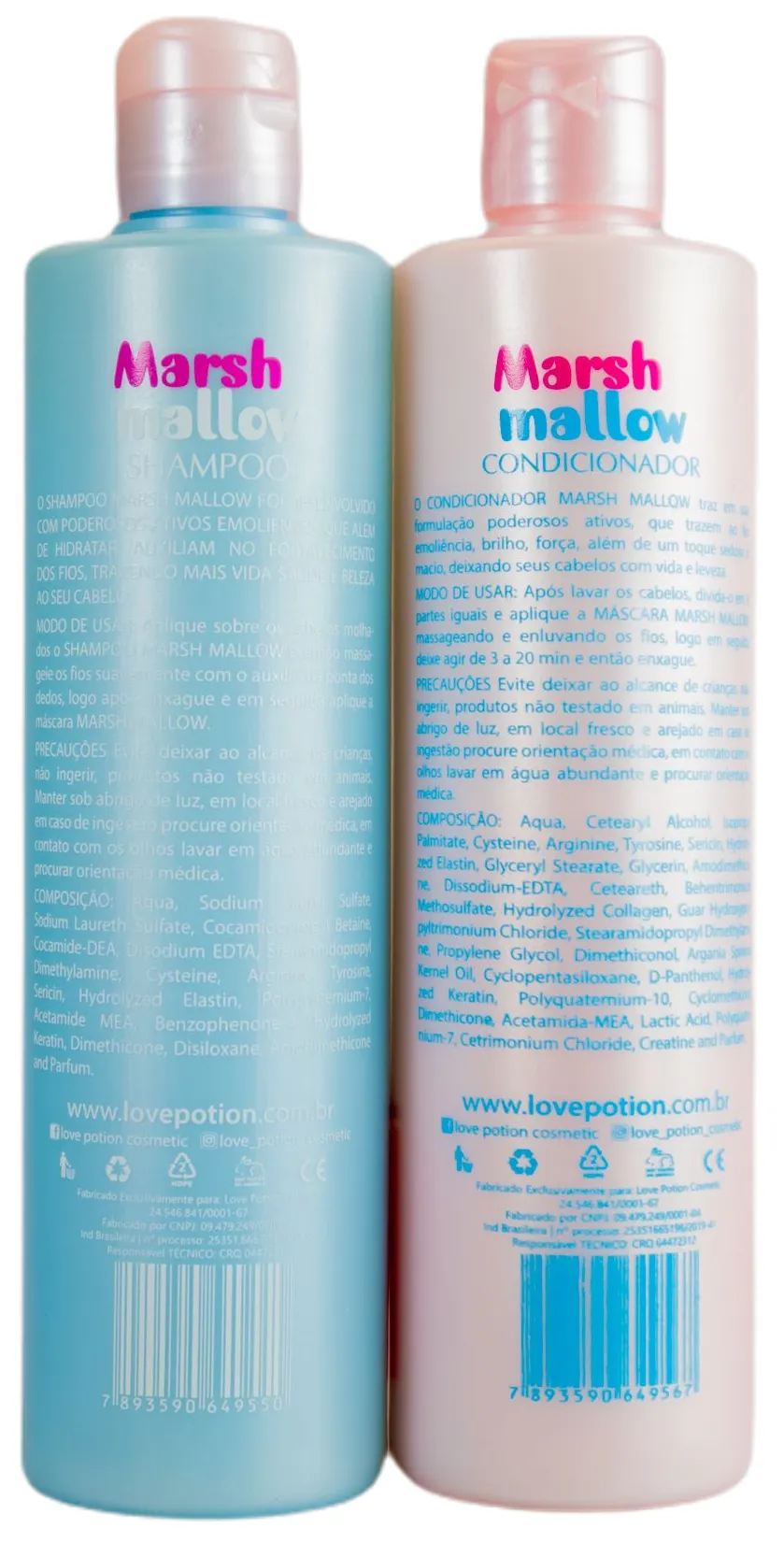 Home Care Maintenance Marshmallow Shampoo and Conditioner 2x500ml - Love Potion