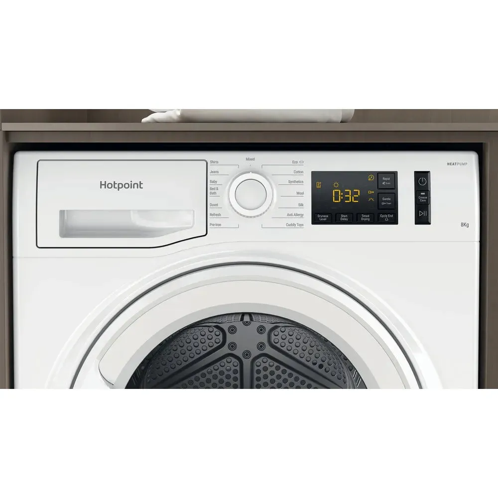 Hotpoint NTM1182UK 8kg Heat Pump Tumble Dryer White