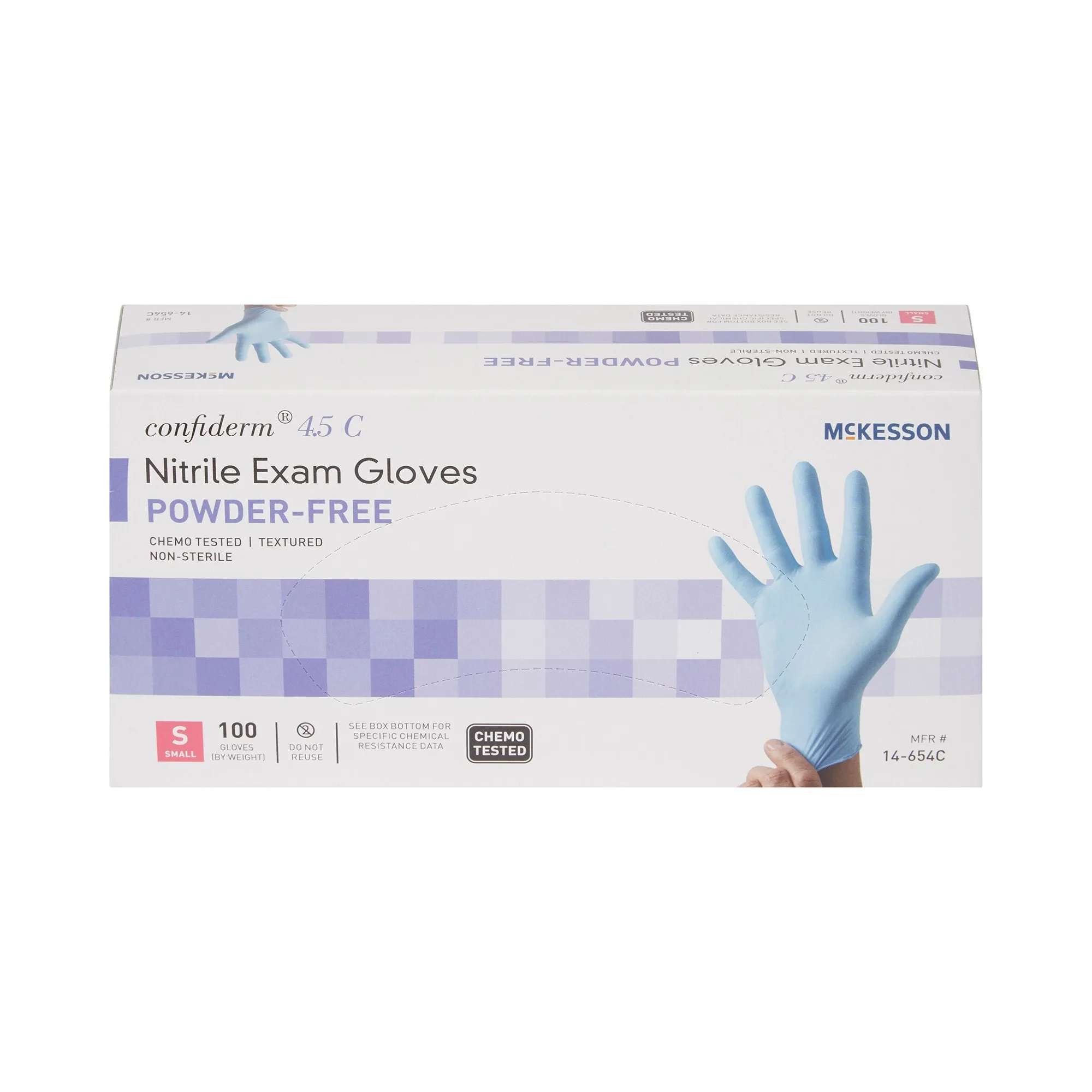 McKesson Confiderm® 4.5C Nitrile Exam Glove, Large, Blue