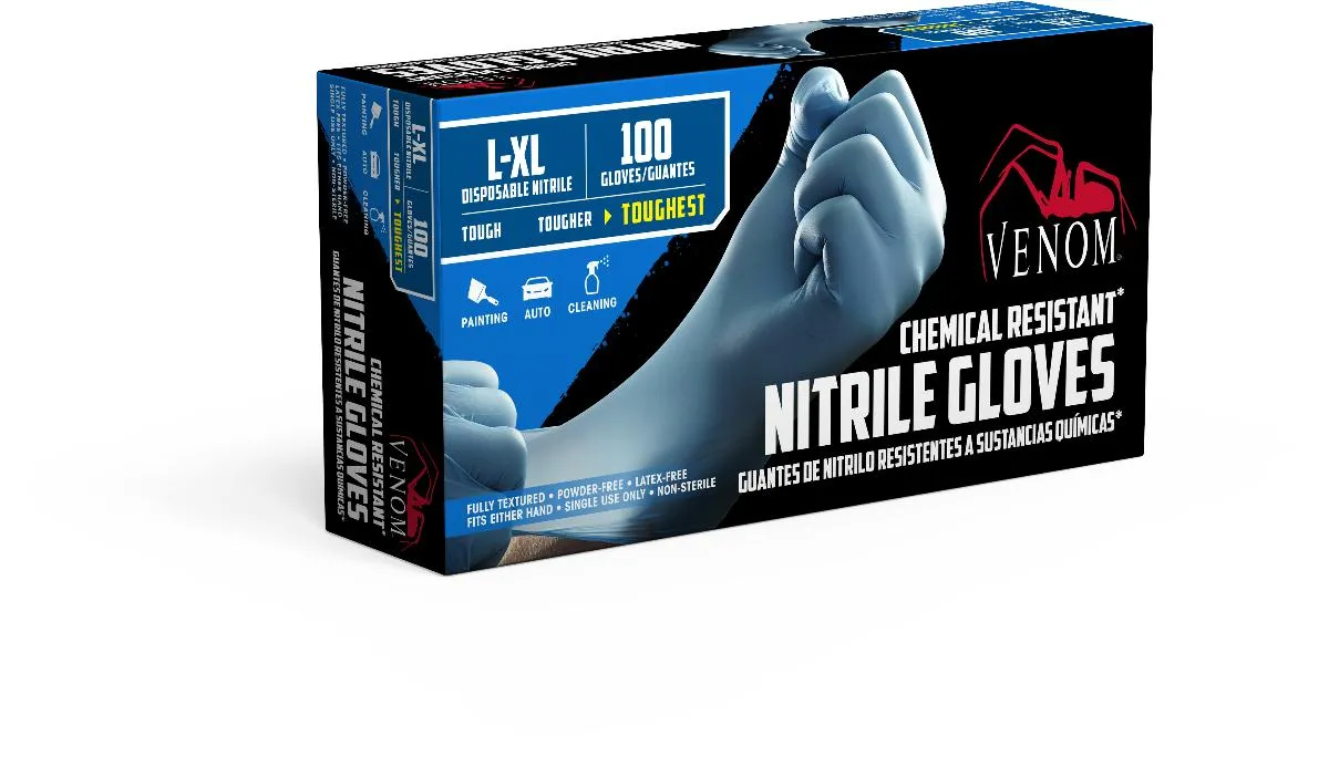 Medline Venom Powder-Free Nitrile Industrial Gloves