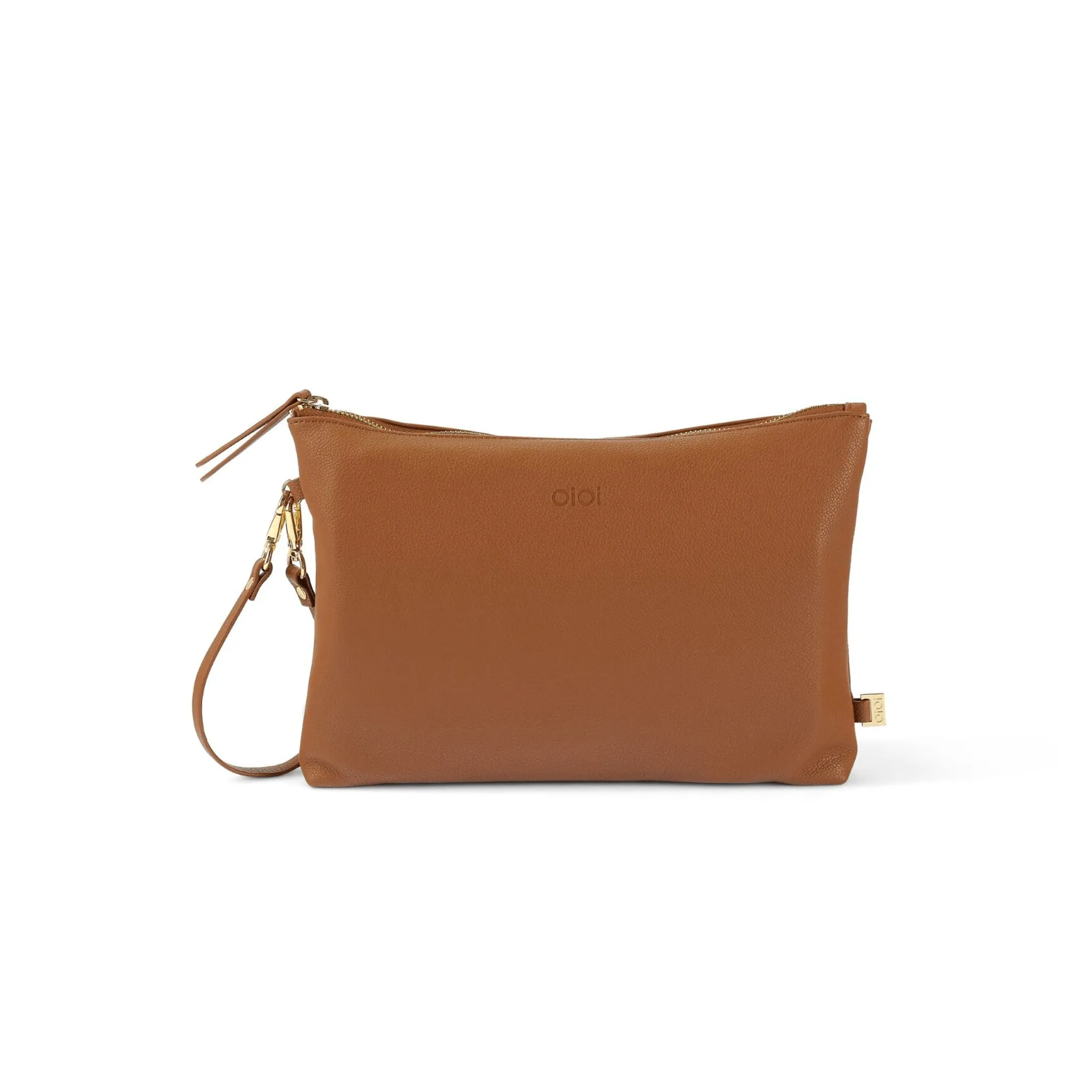 Nappy Changing Pouch - Chestnut Brown Vegan Leather