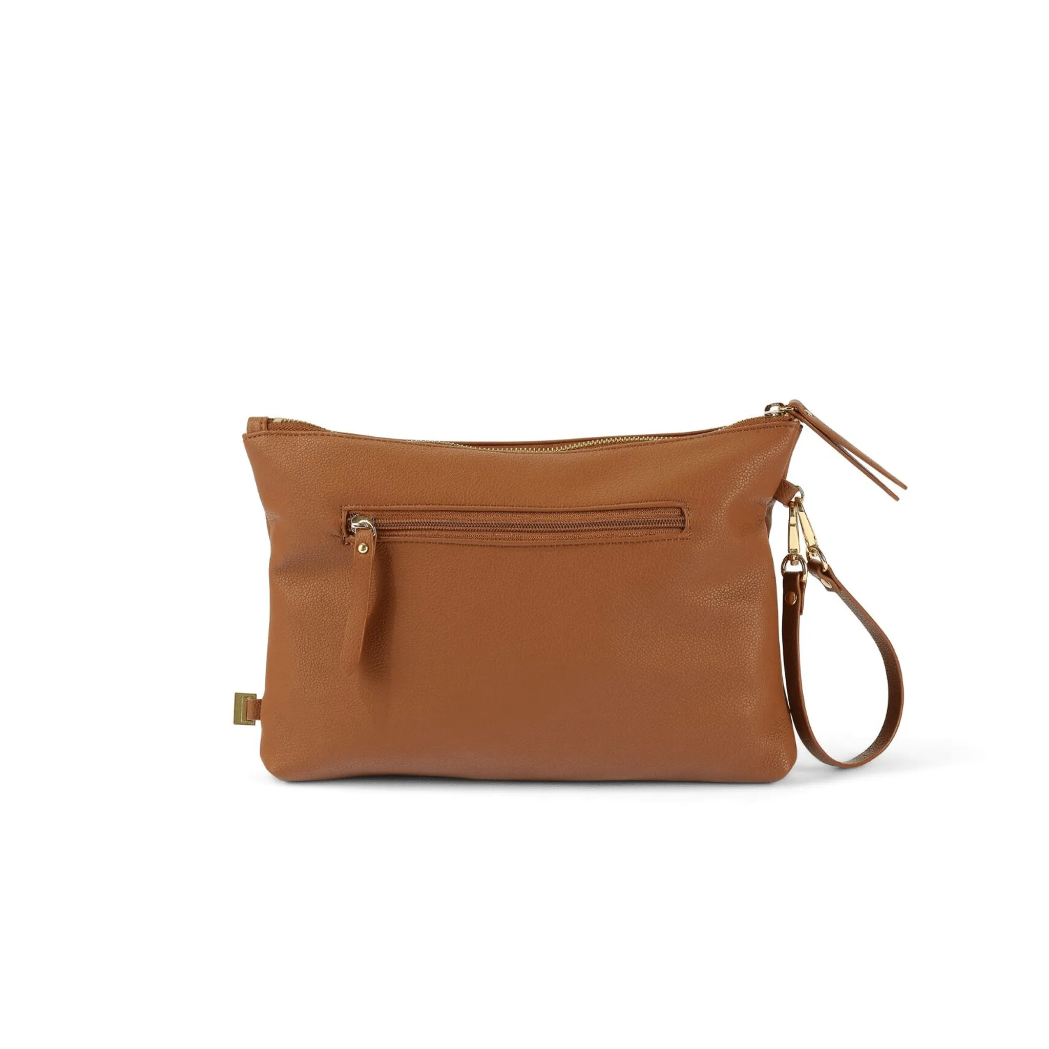 Nappy Changing Pouch - Chestnut Brown Vegan Leather