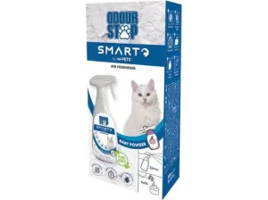 Odour Stop Air Freshener Spray - Smarto Cat Litter Box Refill - Baby Powder 500 Ml