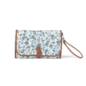 OiOi Travel Change Mat - Blue Paisley & Tan