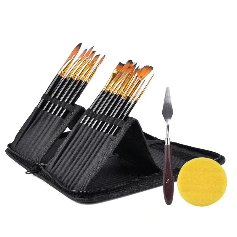 Paint Brush Set Pouch, Paint Brush Holder, Gift ideas for Artists, Artist Roll,  Best gifts for Artists, Gift for Painter, Bag Organizer