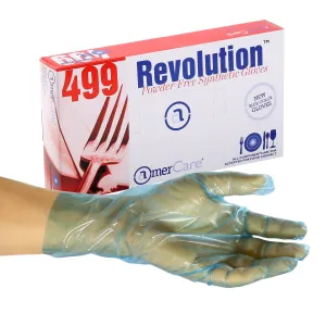 Powder-Free Poly Revolution Blue Cast Textured Gloves (S-XL), Case of 1,000