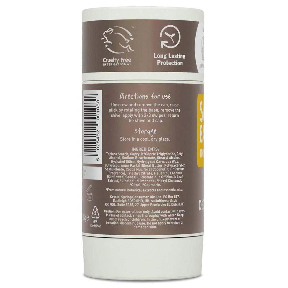 Salt of The Earth Natural Deodorant Stick (Refillable) - Amber & Sandalwood