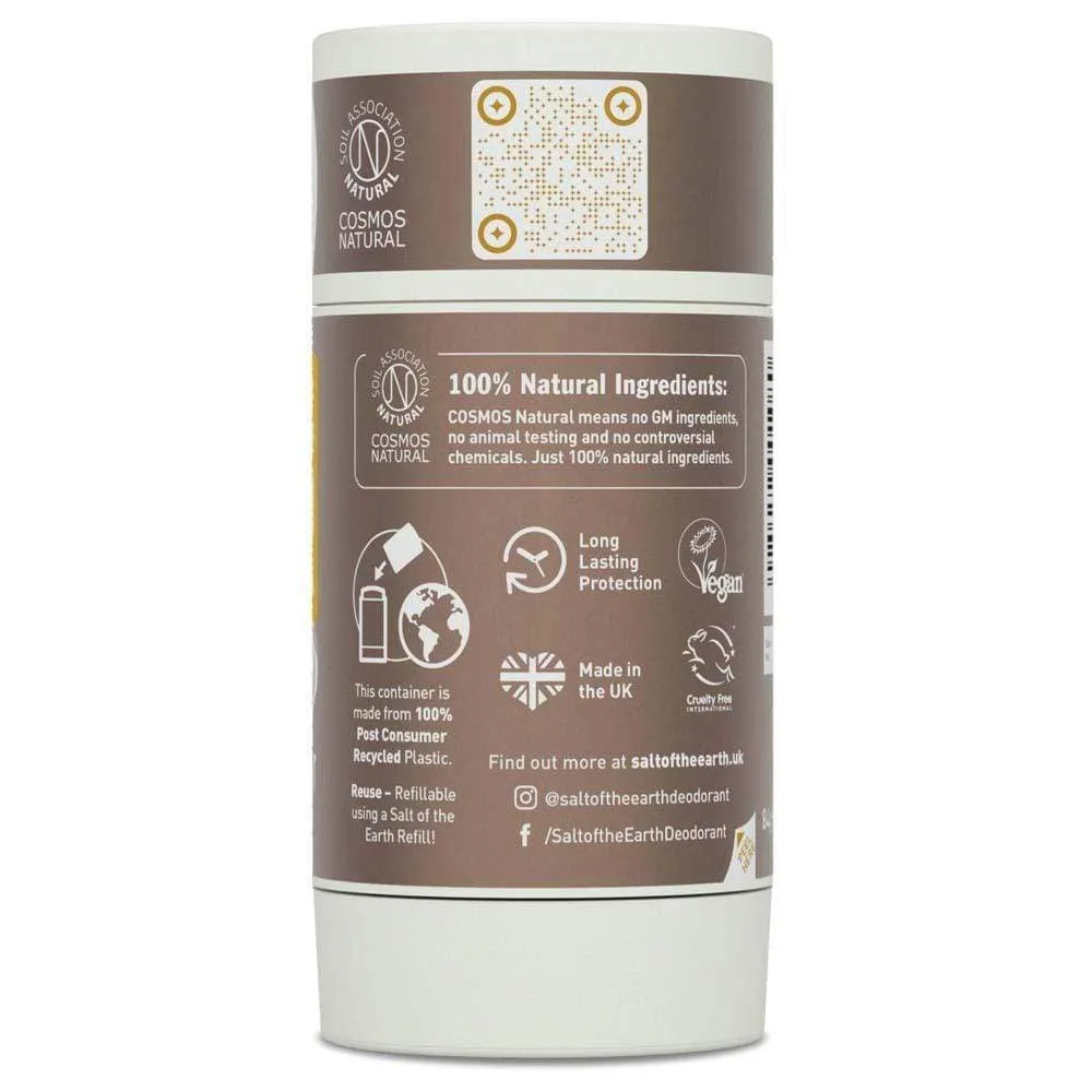 Salt of The Earth Natural Deodorant Stick (Refillable) - Amber & Sandalwood