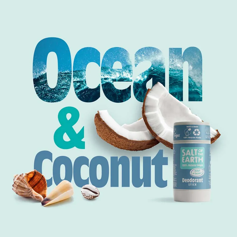 Salt of The Earth Natural Deodorant Stick Tube - Ocean & Coconut