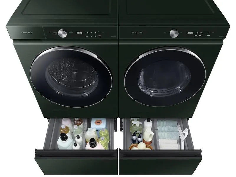 Samsung WE502NG Bespoke 27" Laundry Pedestal with Storage Drawer in Forest Green