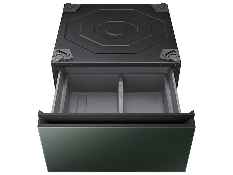 Samsung WE502NG Bespoke 27" Laundry Pedestal with Storage Drawer in Forest Green