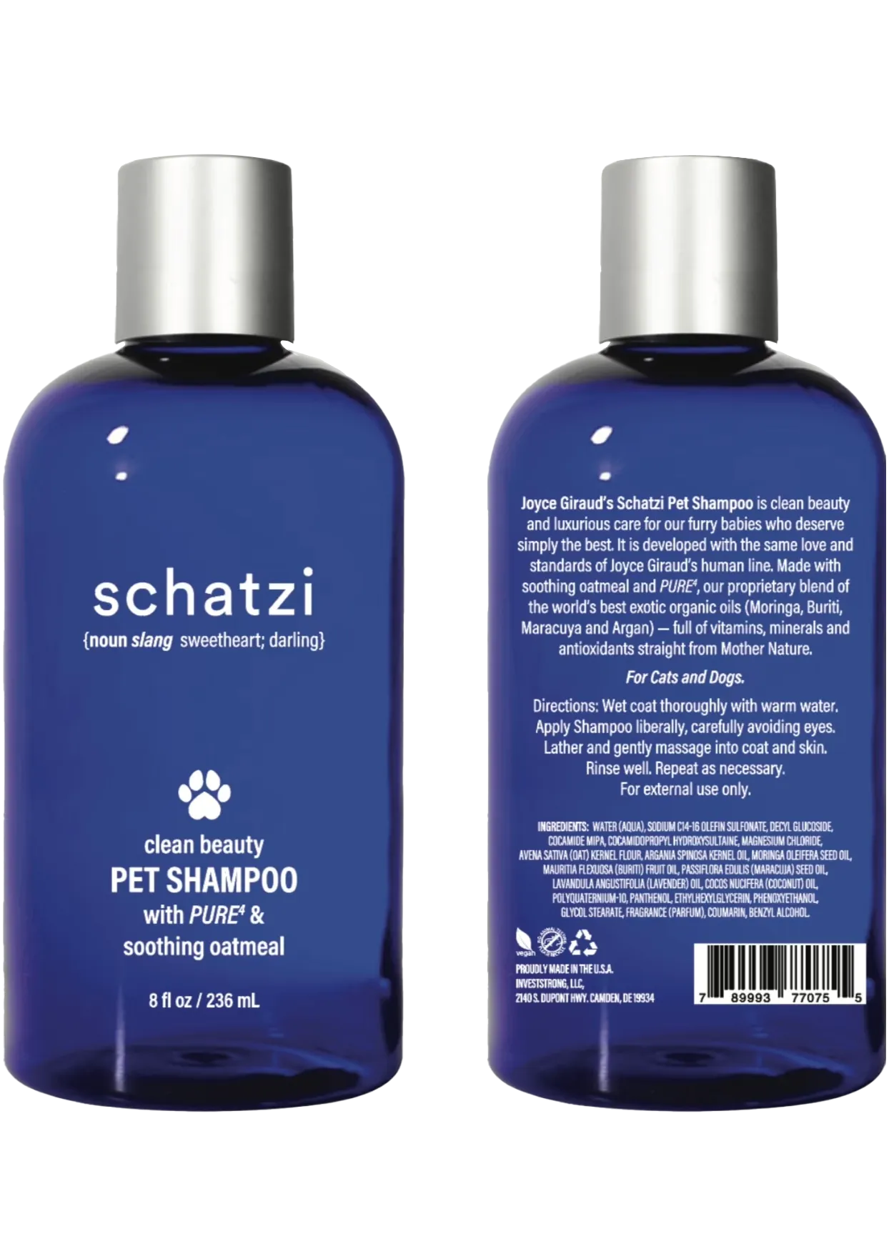 Schatzi Pet Shampoo with Pure4 & Soothing Oatmeal 8 fl oz.