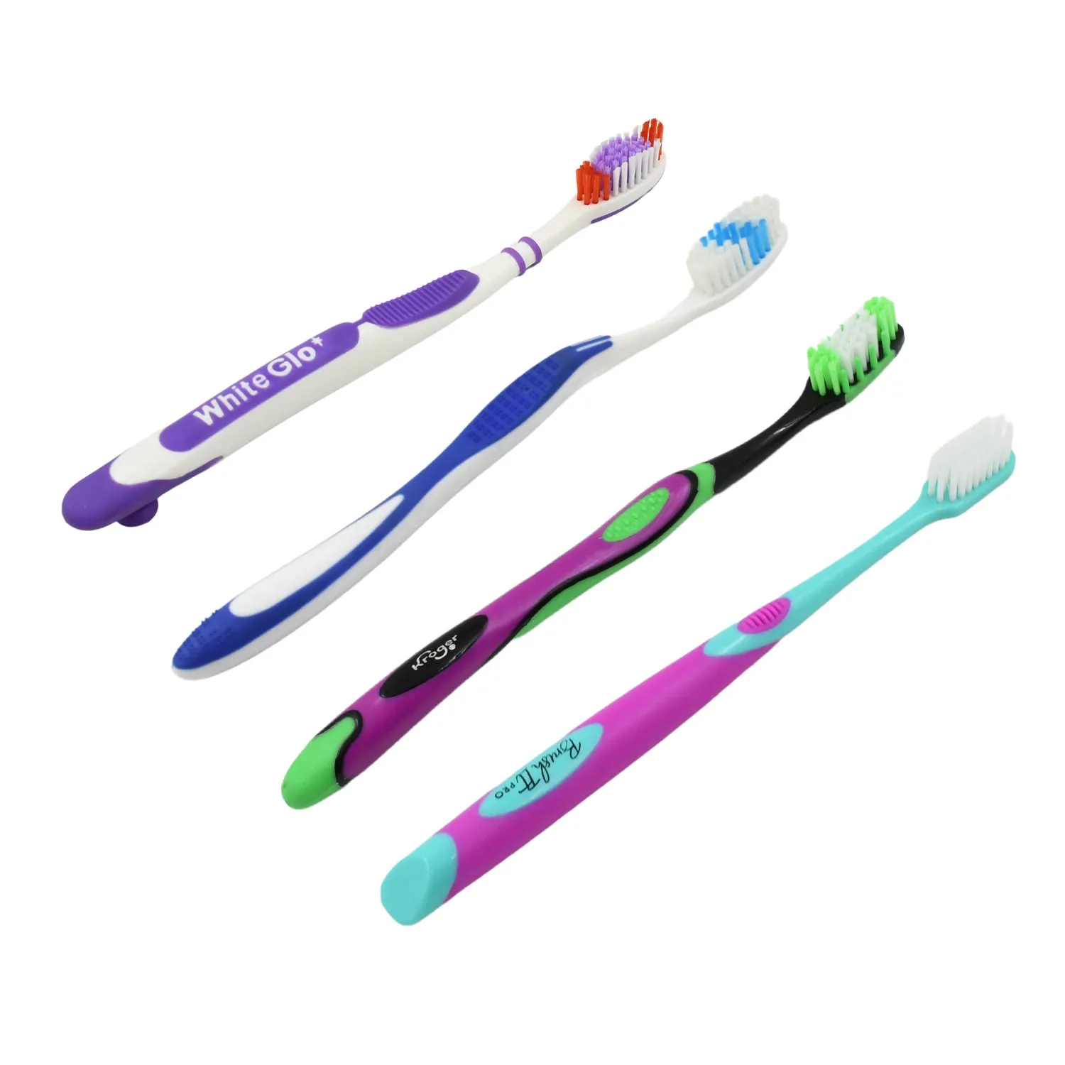 Soft Toothbrush With Plastic Round Box (10 pcs Set / Mix Color) 