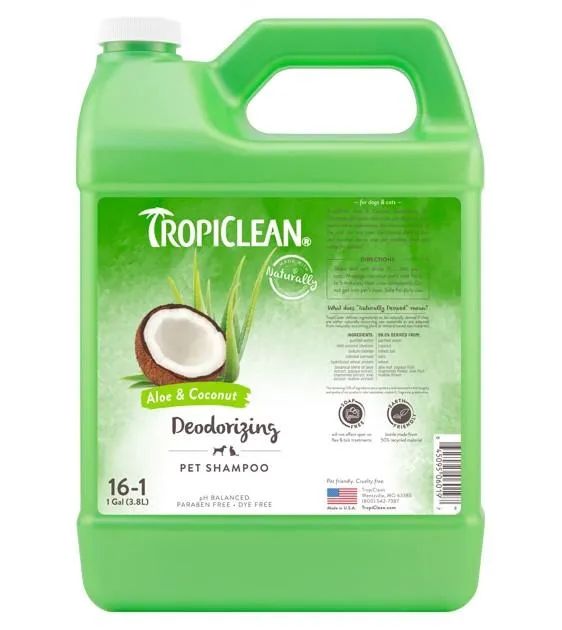 TropiClean Aloe & Coconut Deodorizing Cat & Dog Shampoo