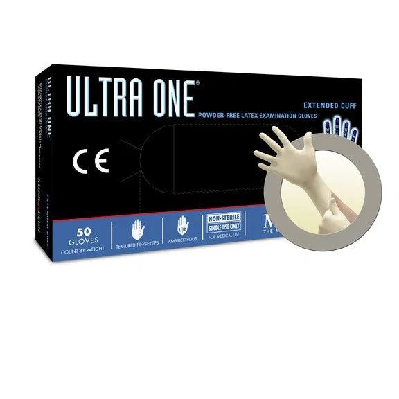 UL-315-S Microflex Ultra One Powder Free Extended Latex Gloves,S